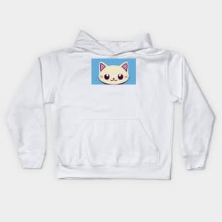 Cartoon cat character icon logo Kids Hoodie